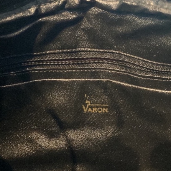 Varon Snakeskin Vintage Crossbody/Clutch Bag Black - Picture 11 of 11